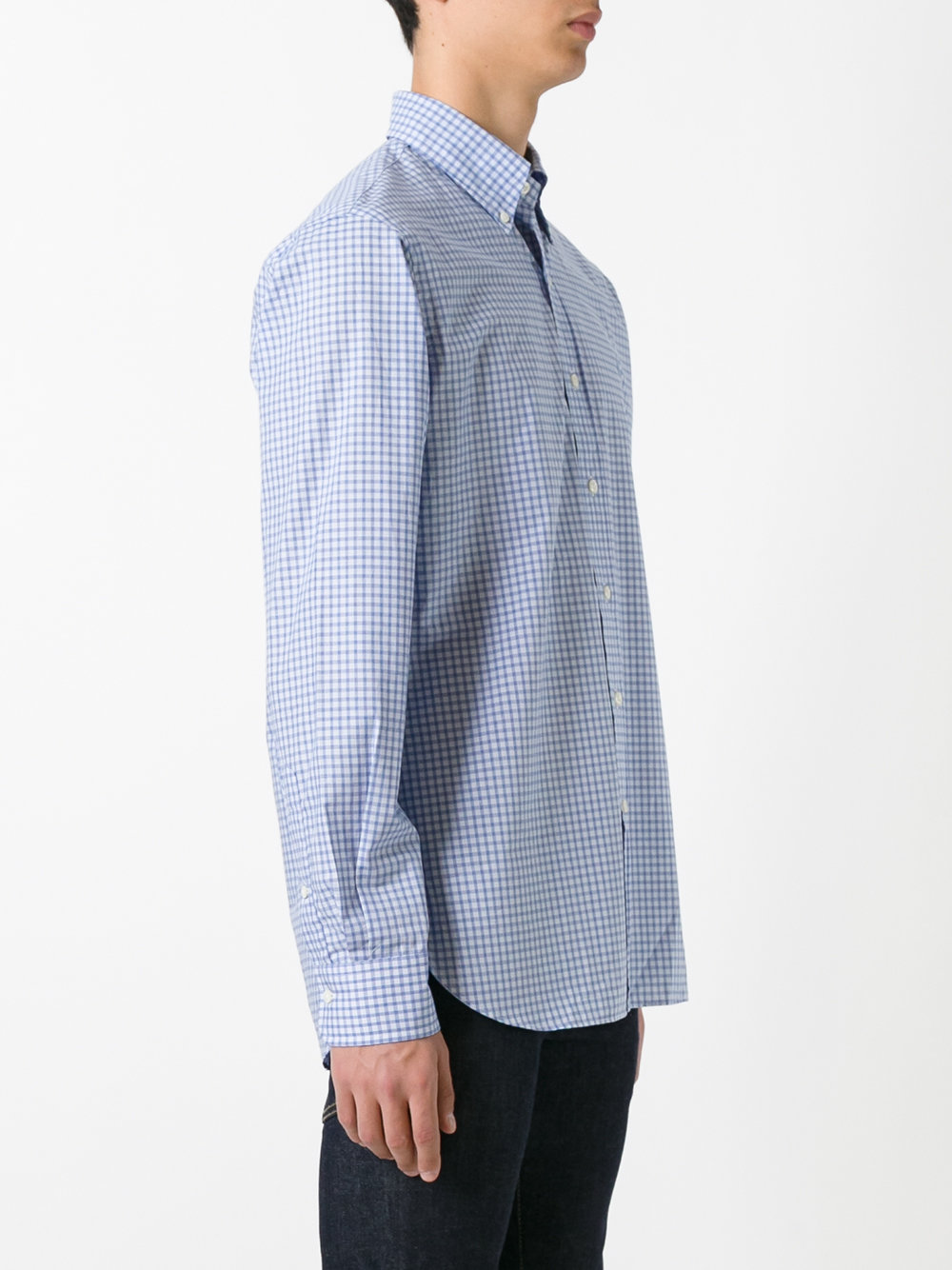 checked button-down shirt