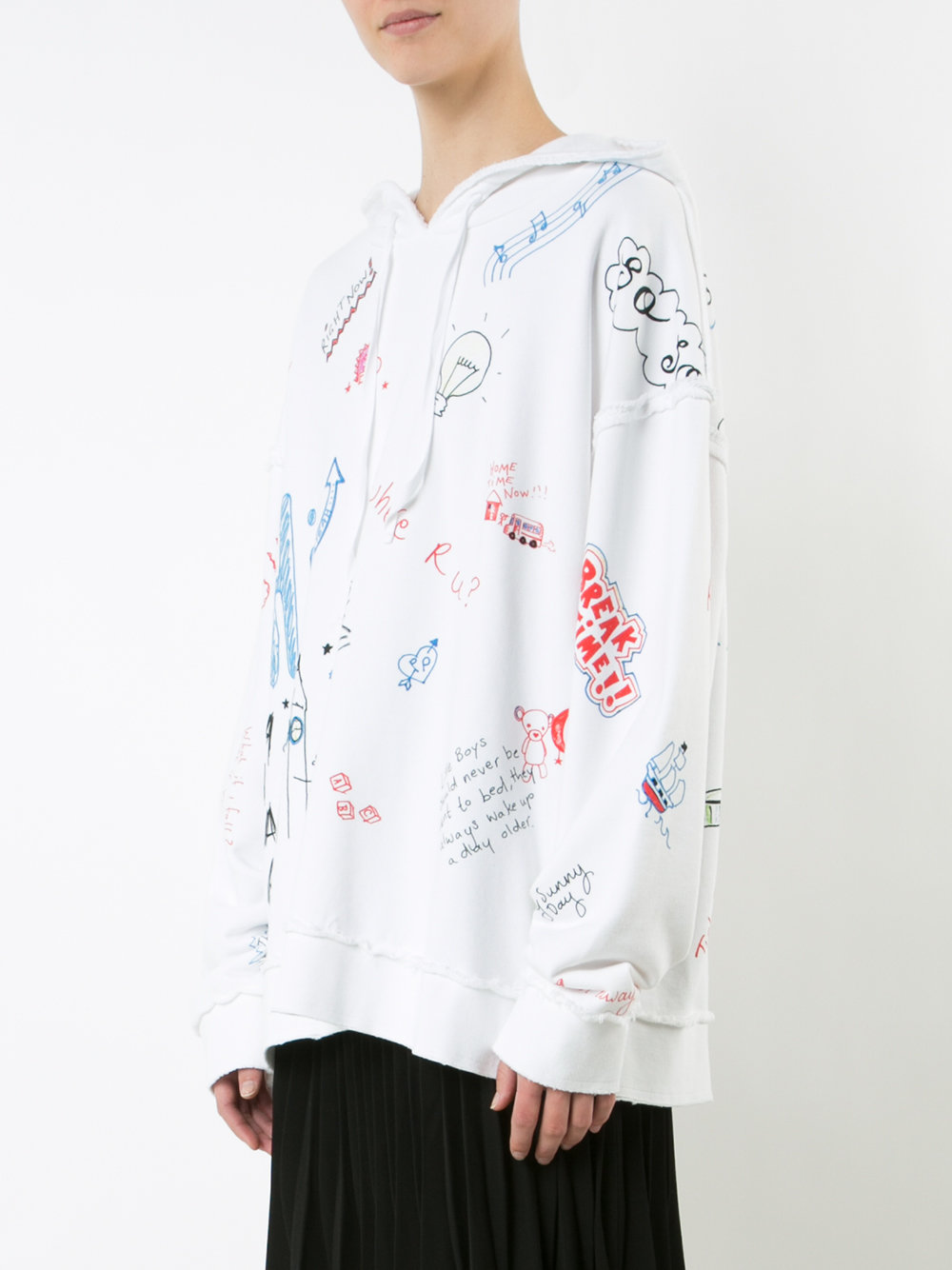 multi-print hoodie