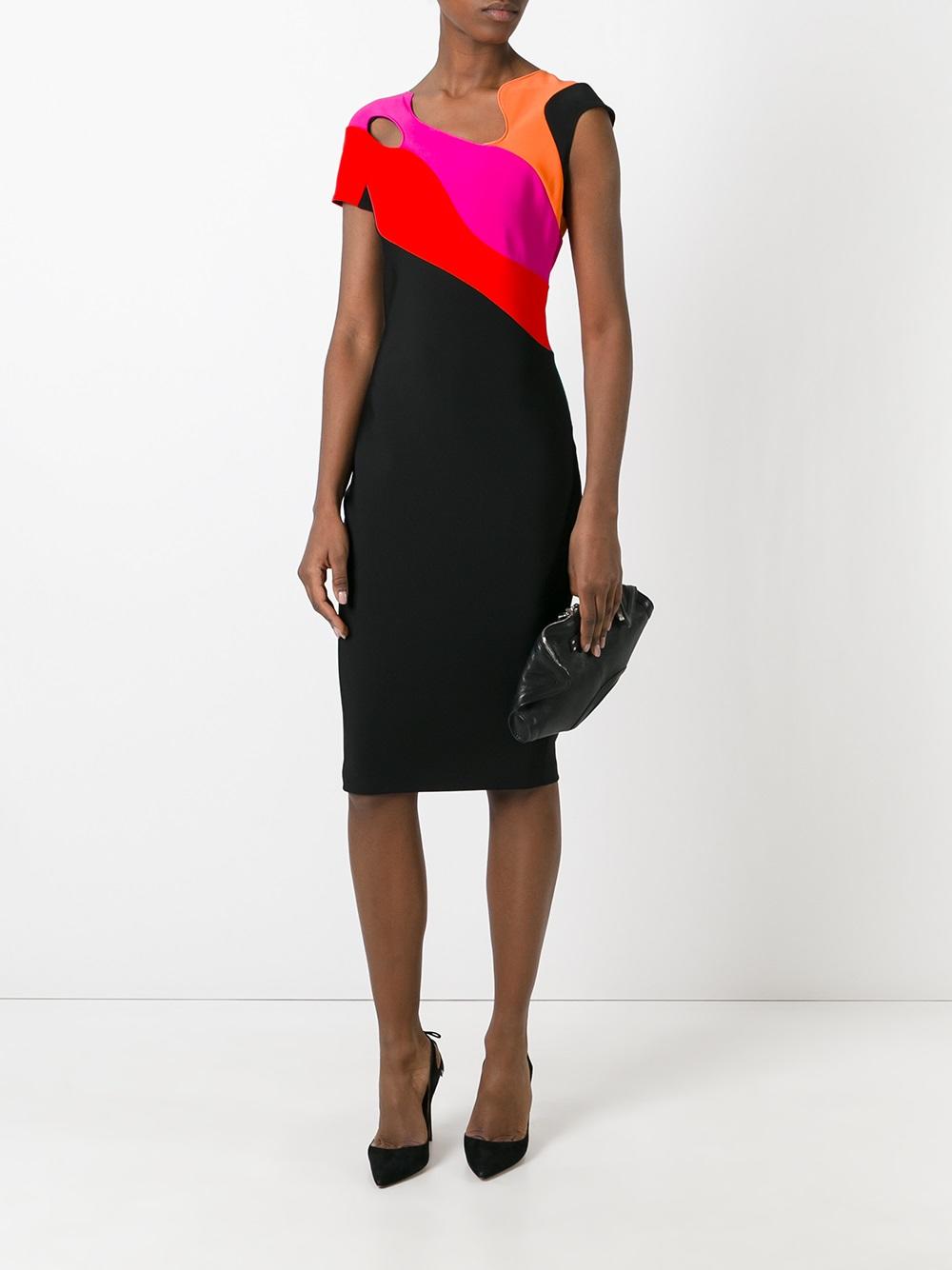 colour block pencil dress