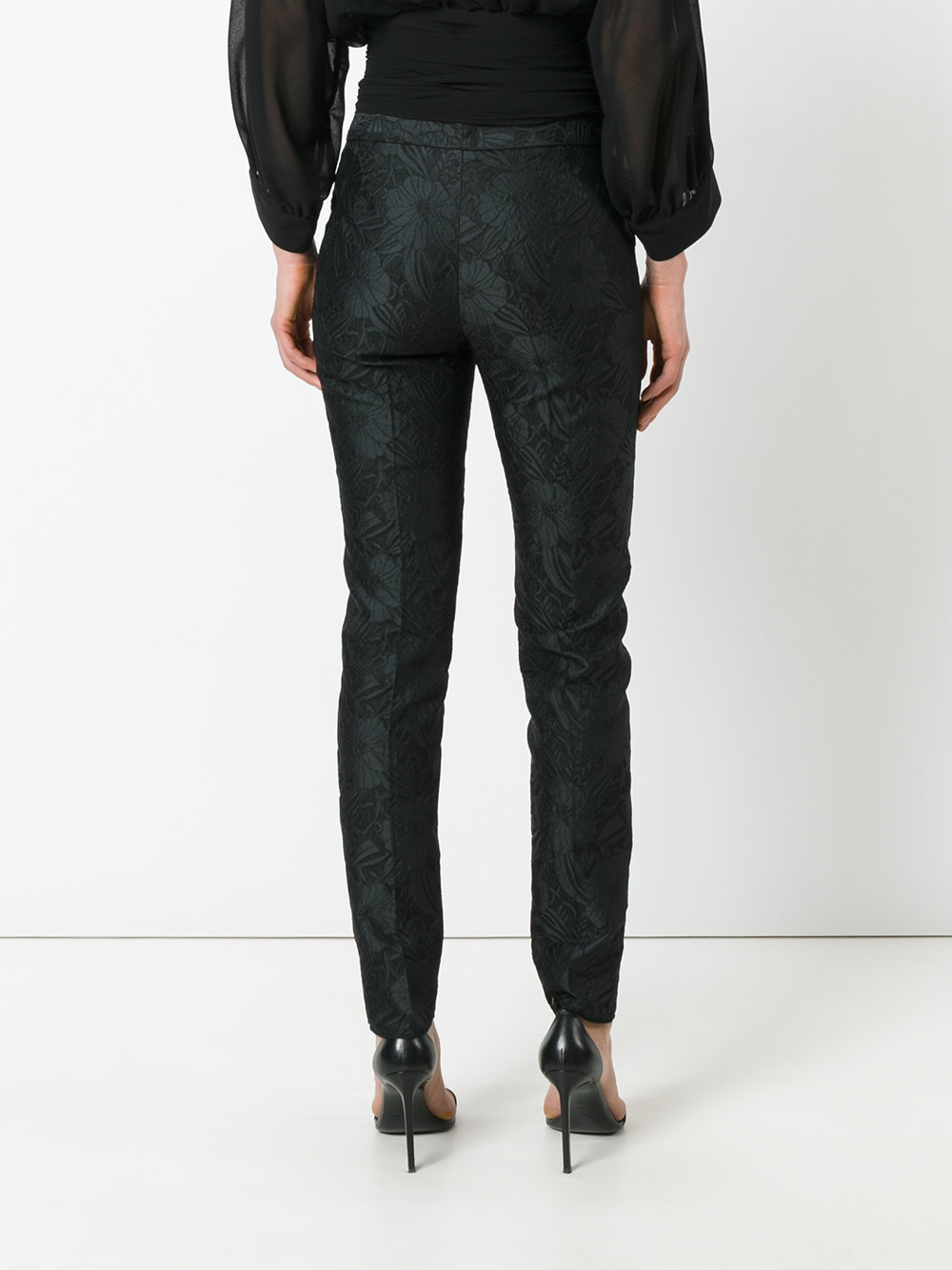 tapered jacquard trousers