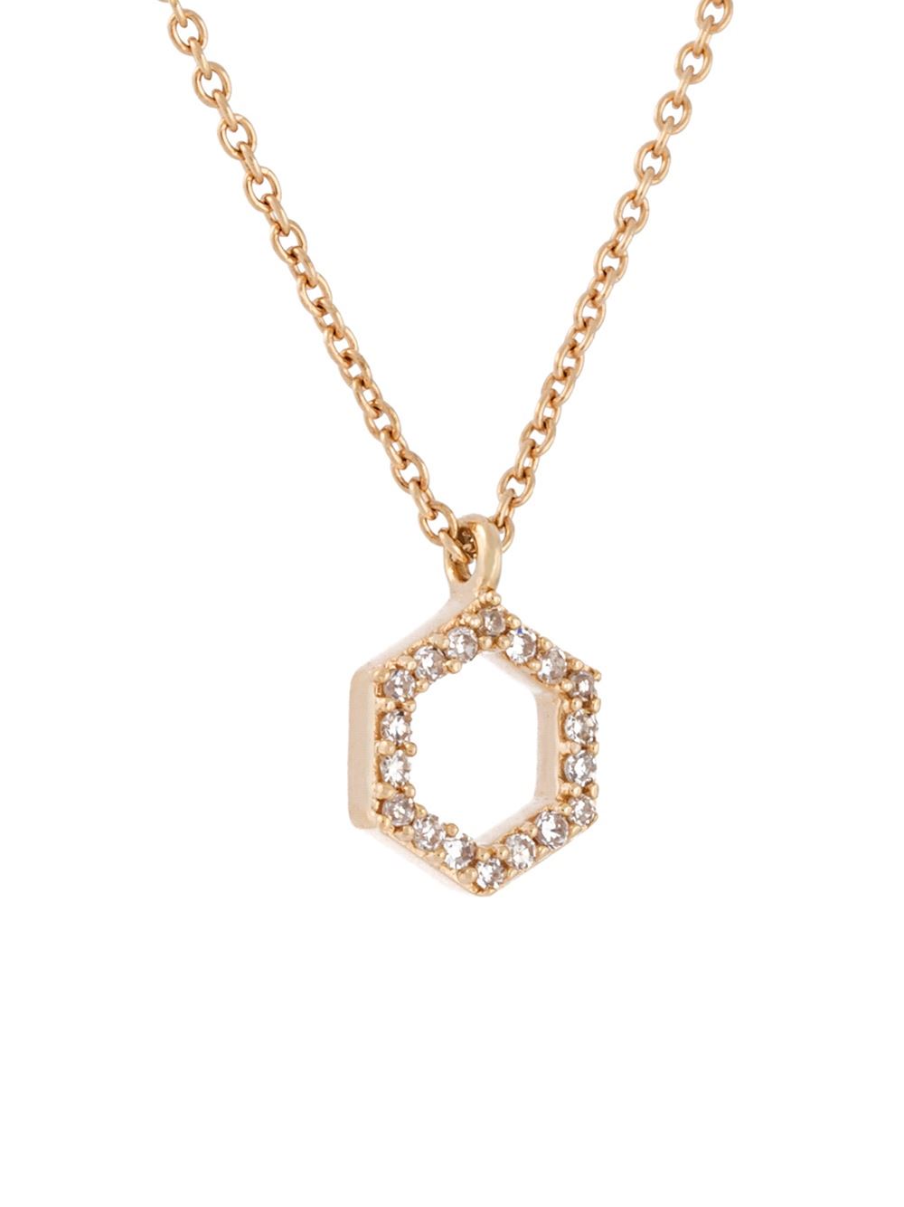 'Honeycomb' diamond pendant necklace