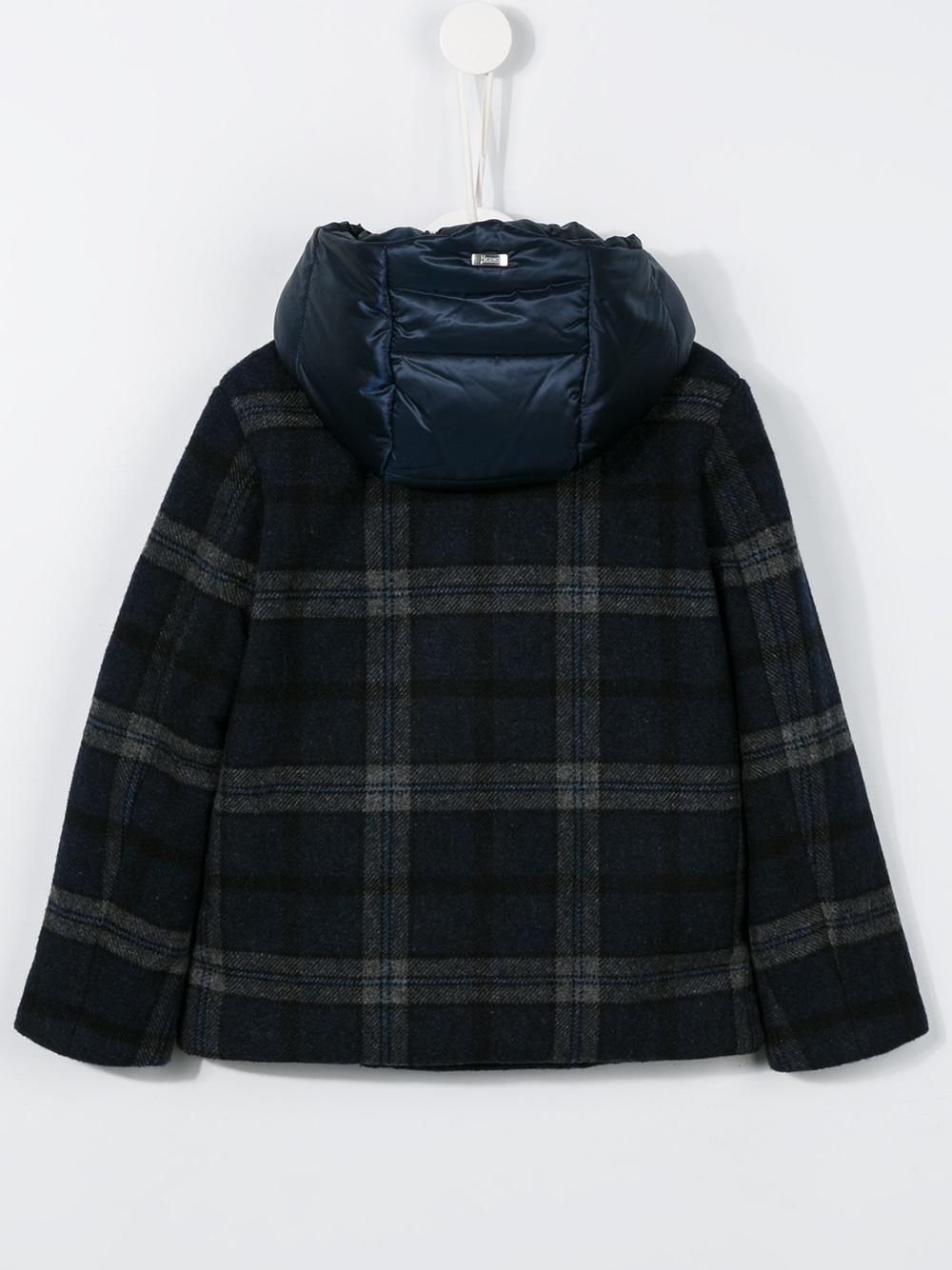 checked peacoat