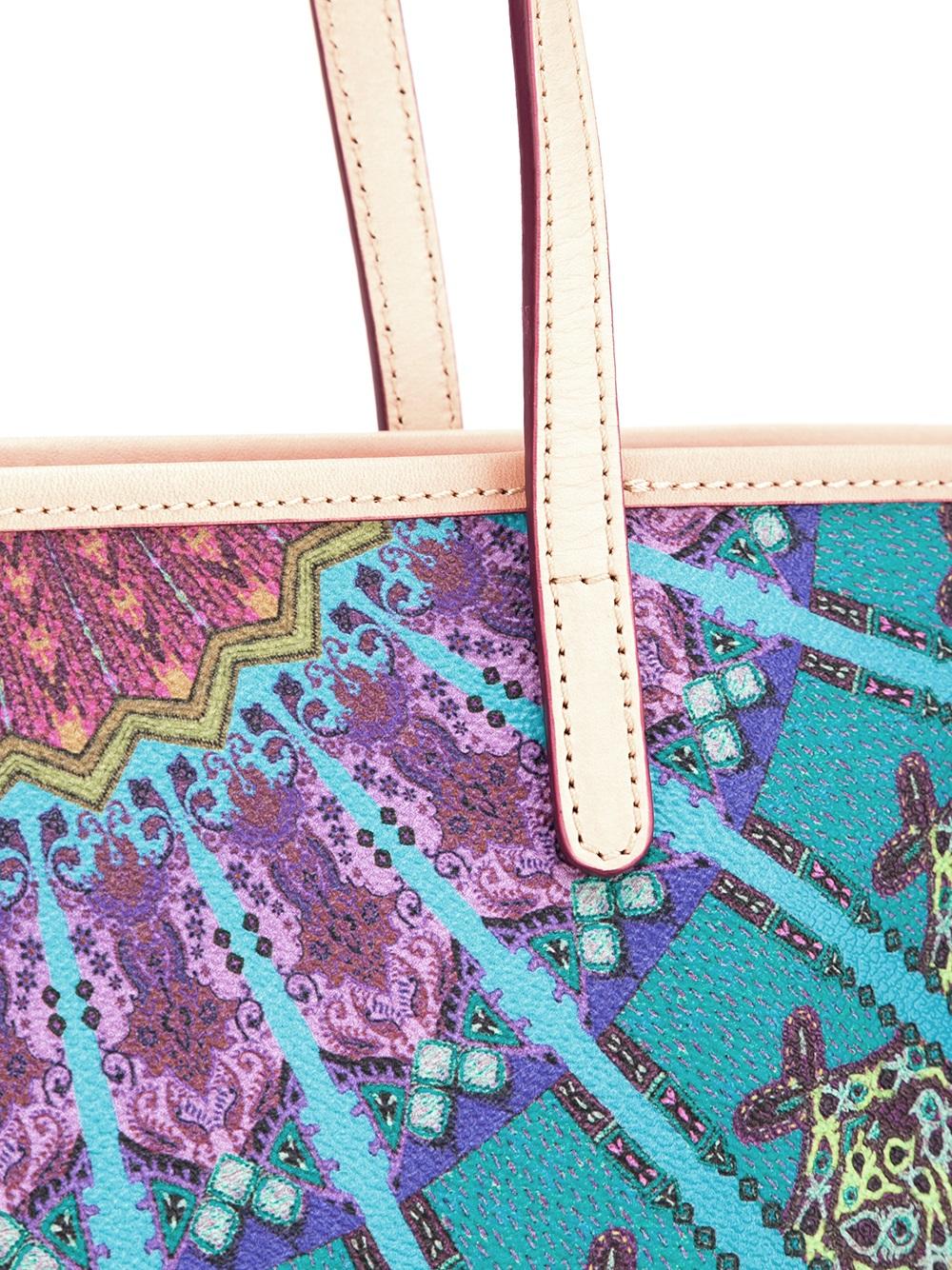 scarf print tote bag