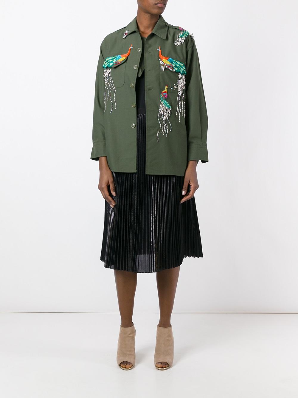 peacock embroidered jacket