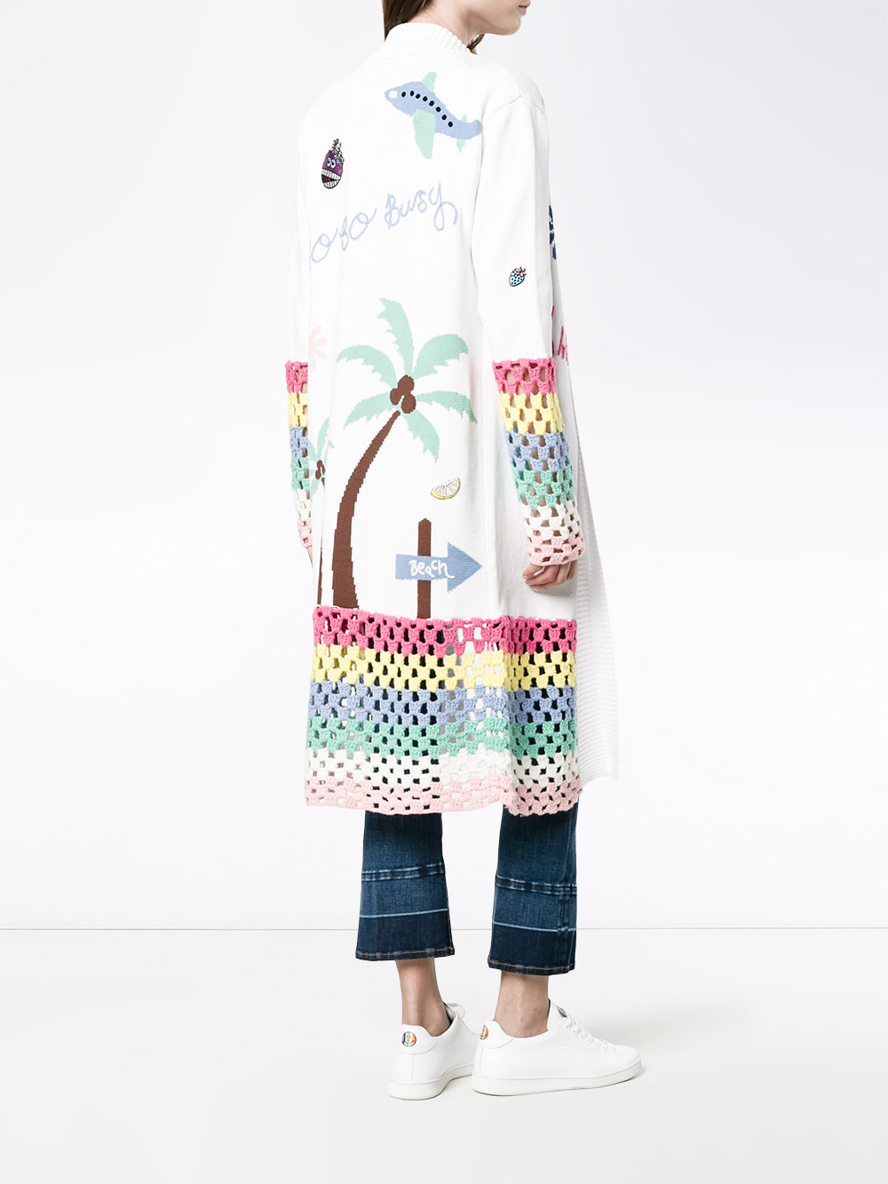 crochet trimmed cardigan