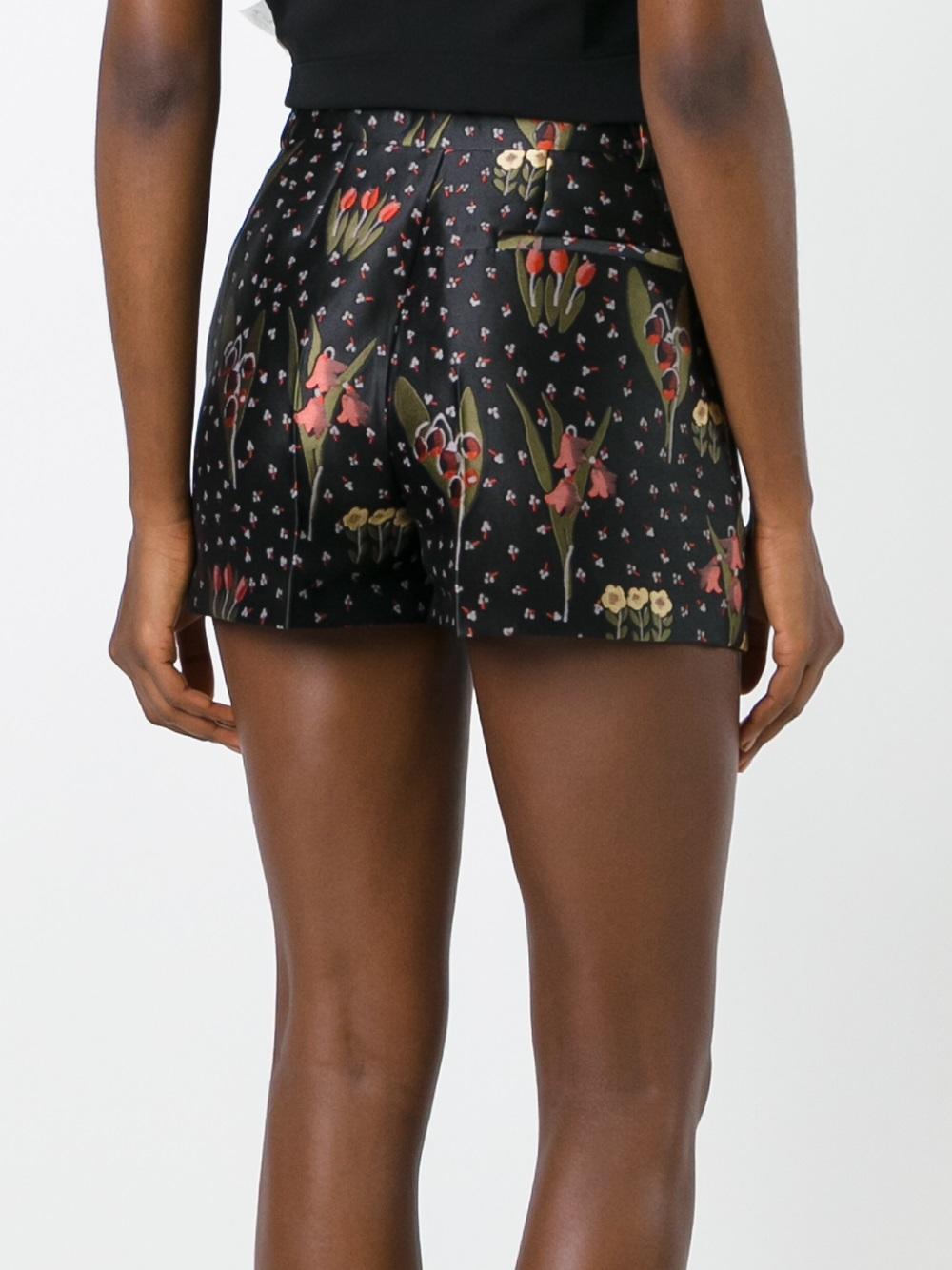 floral print tailored shorts