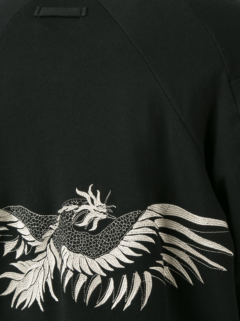 bird back embroidery sweatshirt