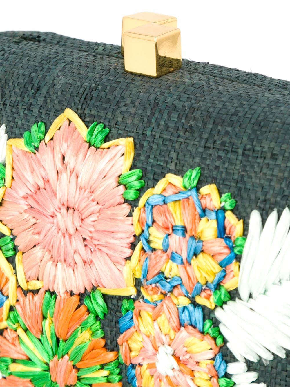 embroidered clutch bag