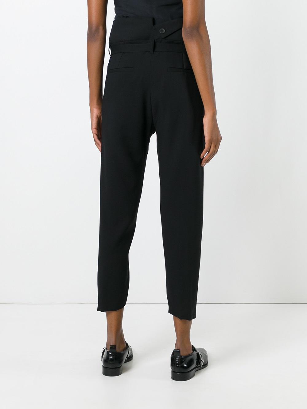 belted cropped trousers