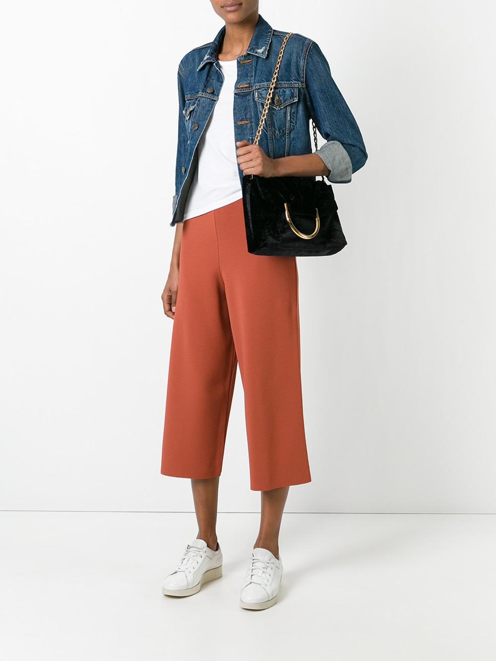 cropped wide leg trousers