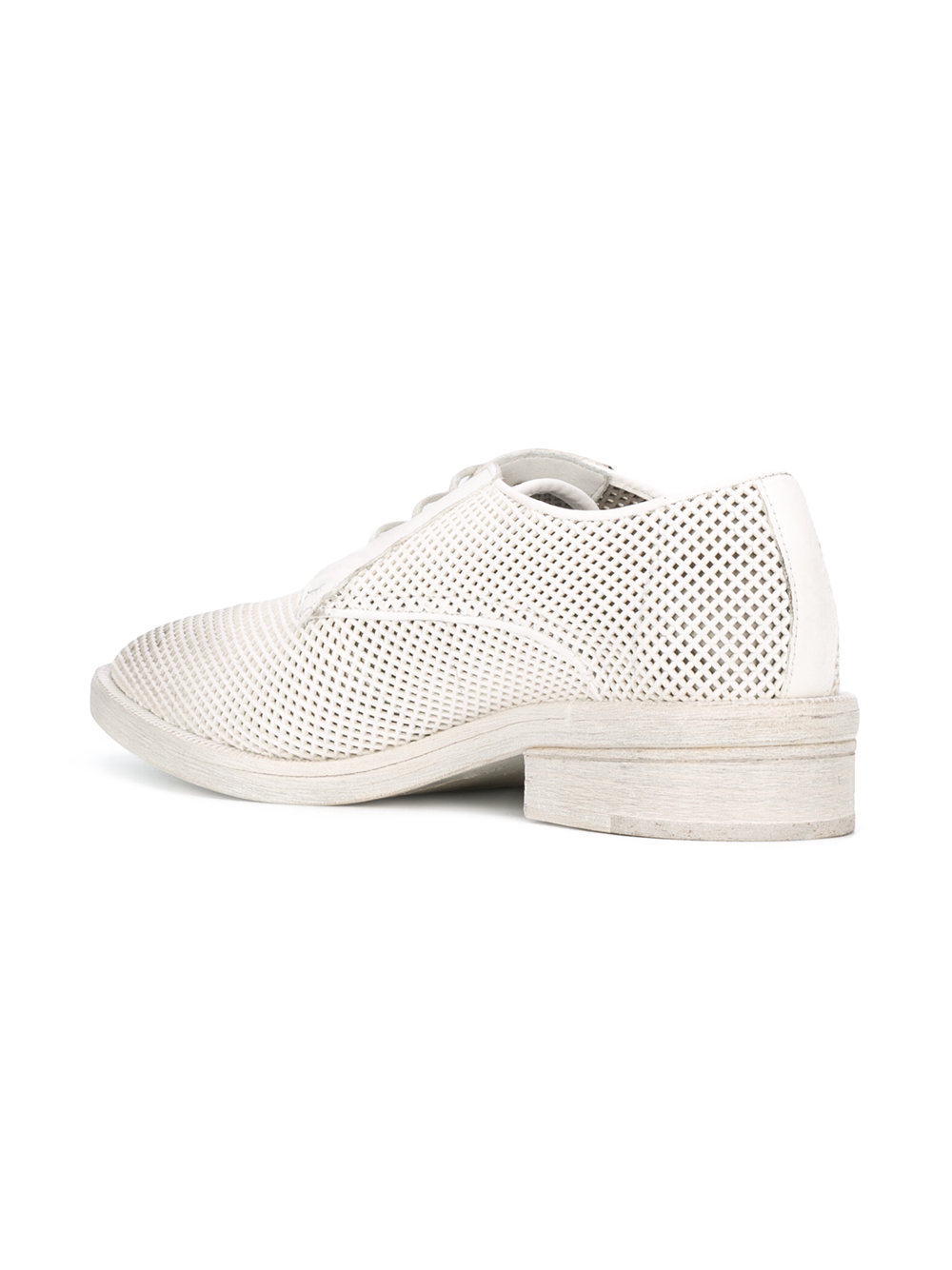 perforated allover lace-up shoes