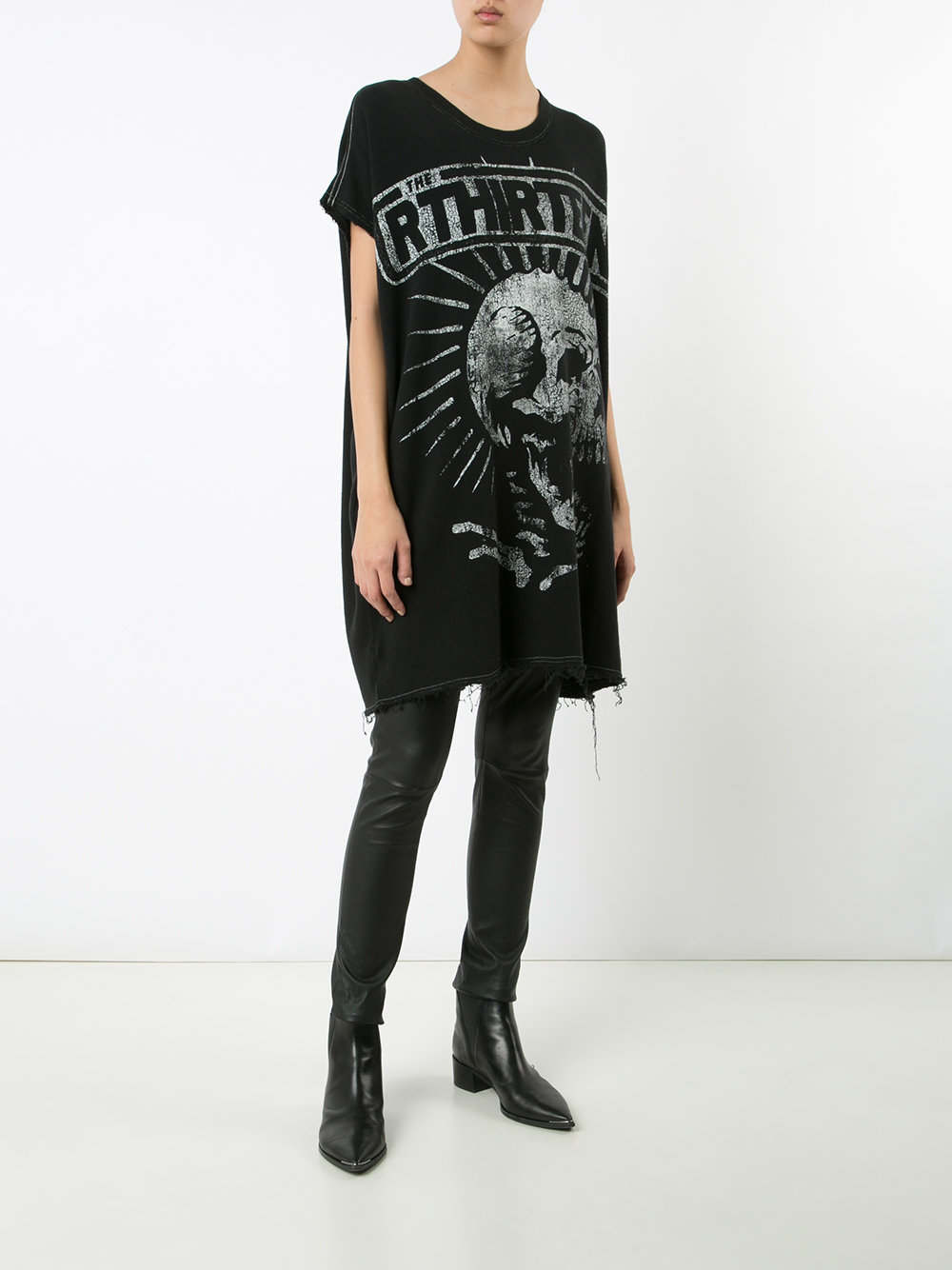 oversized cut-off T-shirt dress