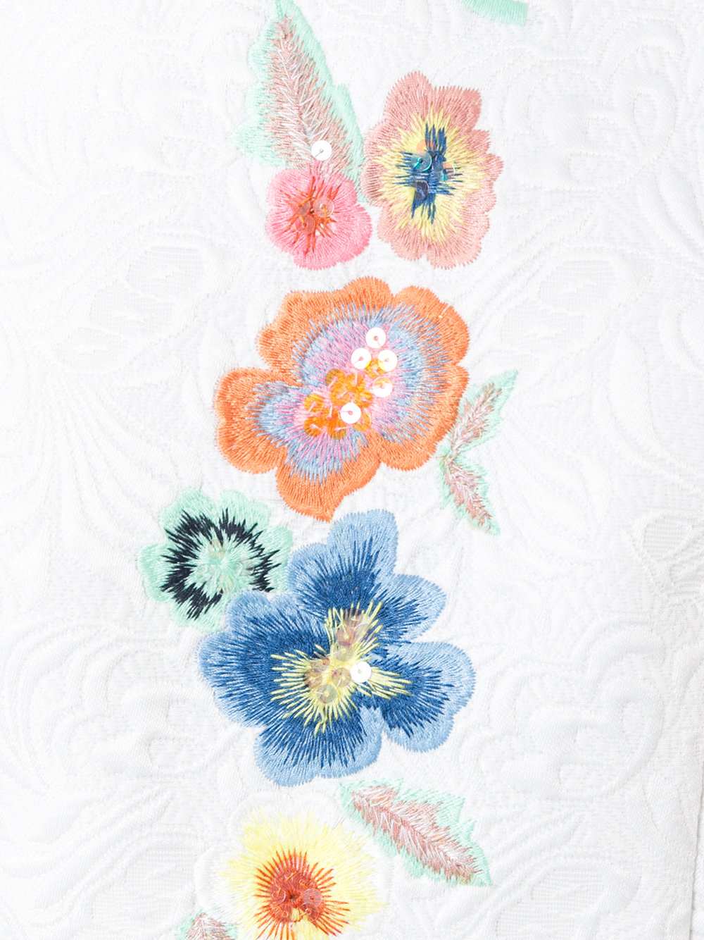 embroidered jacquard dress