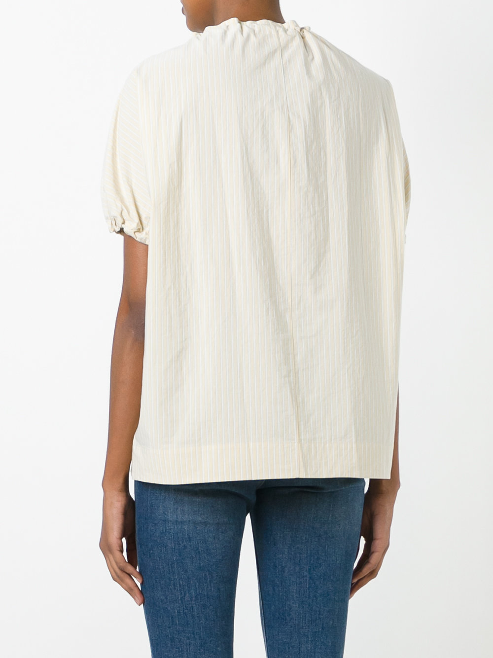 striped drawstring top