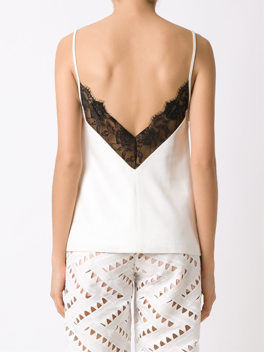 lace panel blouse