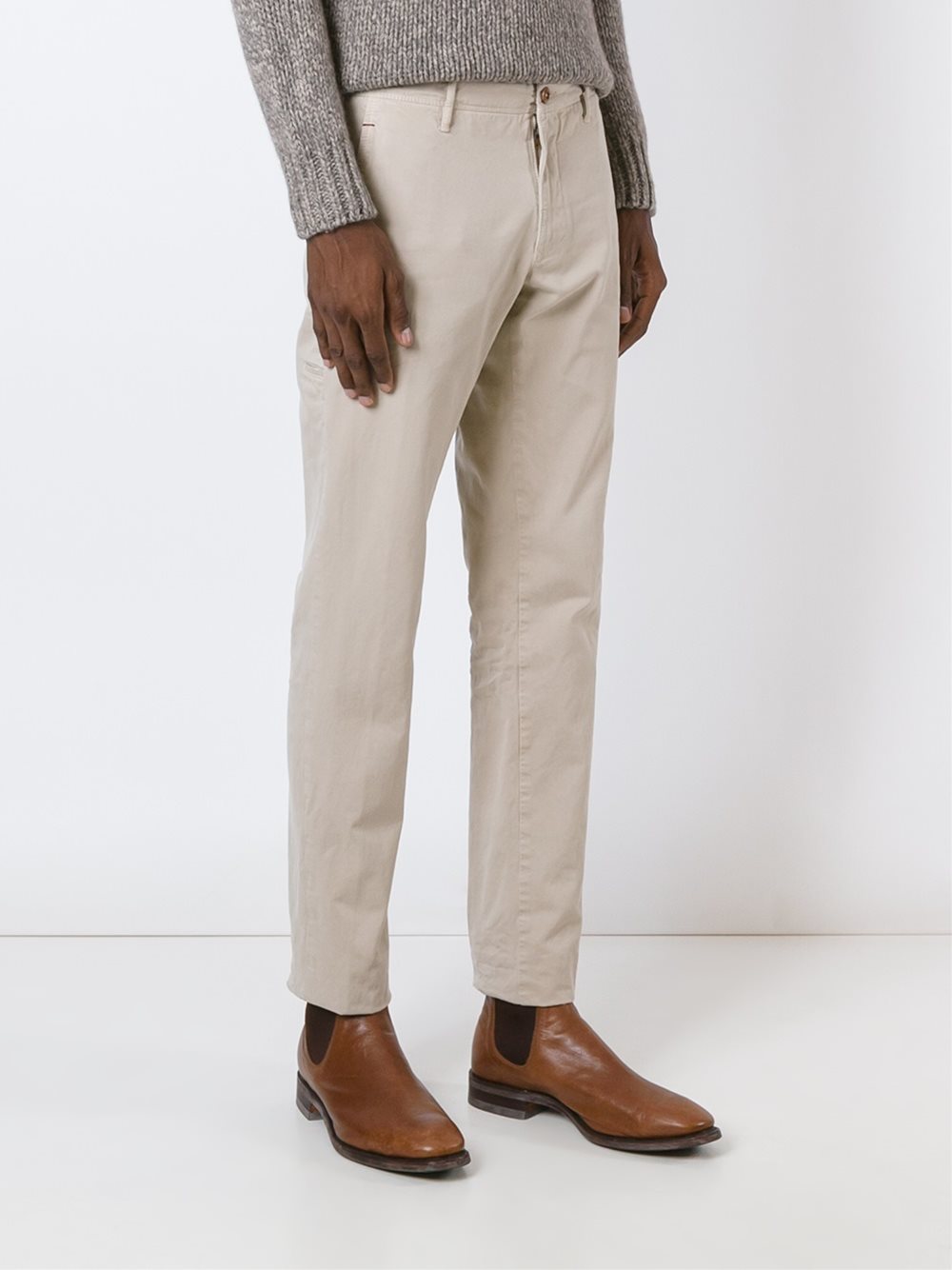 patch embroidered chinos