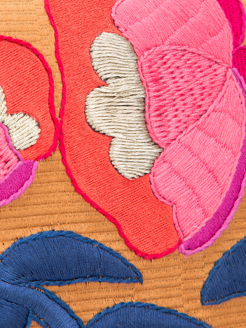 embroidered flowers clutch bag 