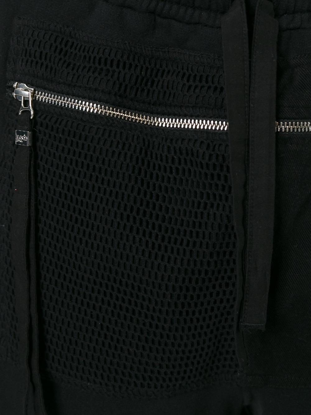 zipped pocket track shorts