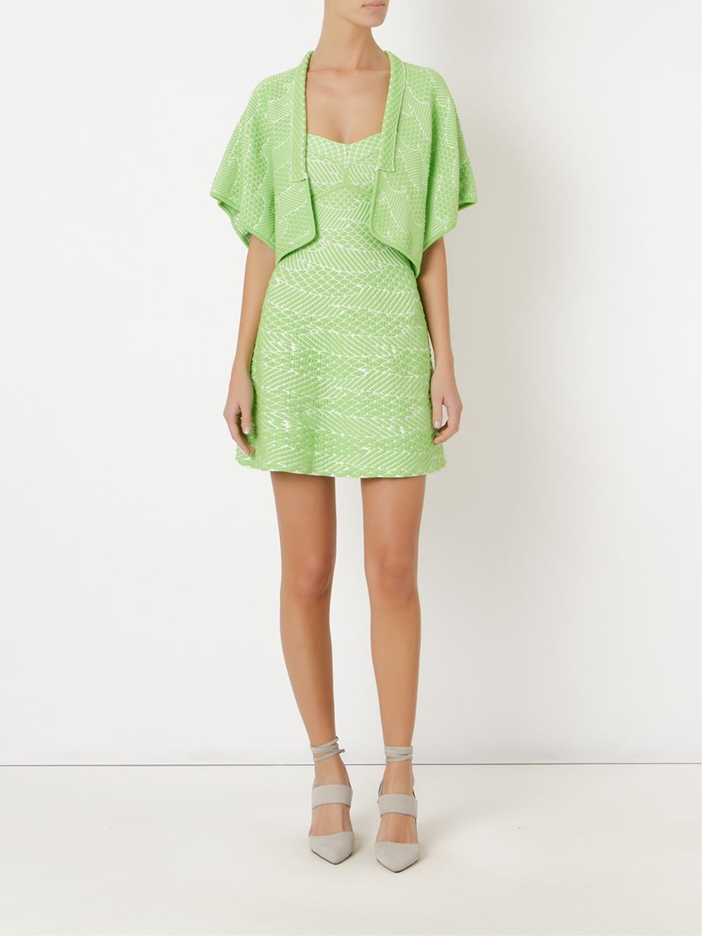 knit jacquard coat