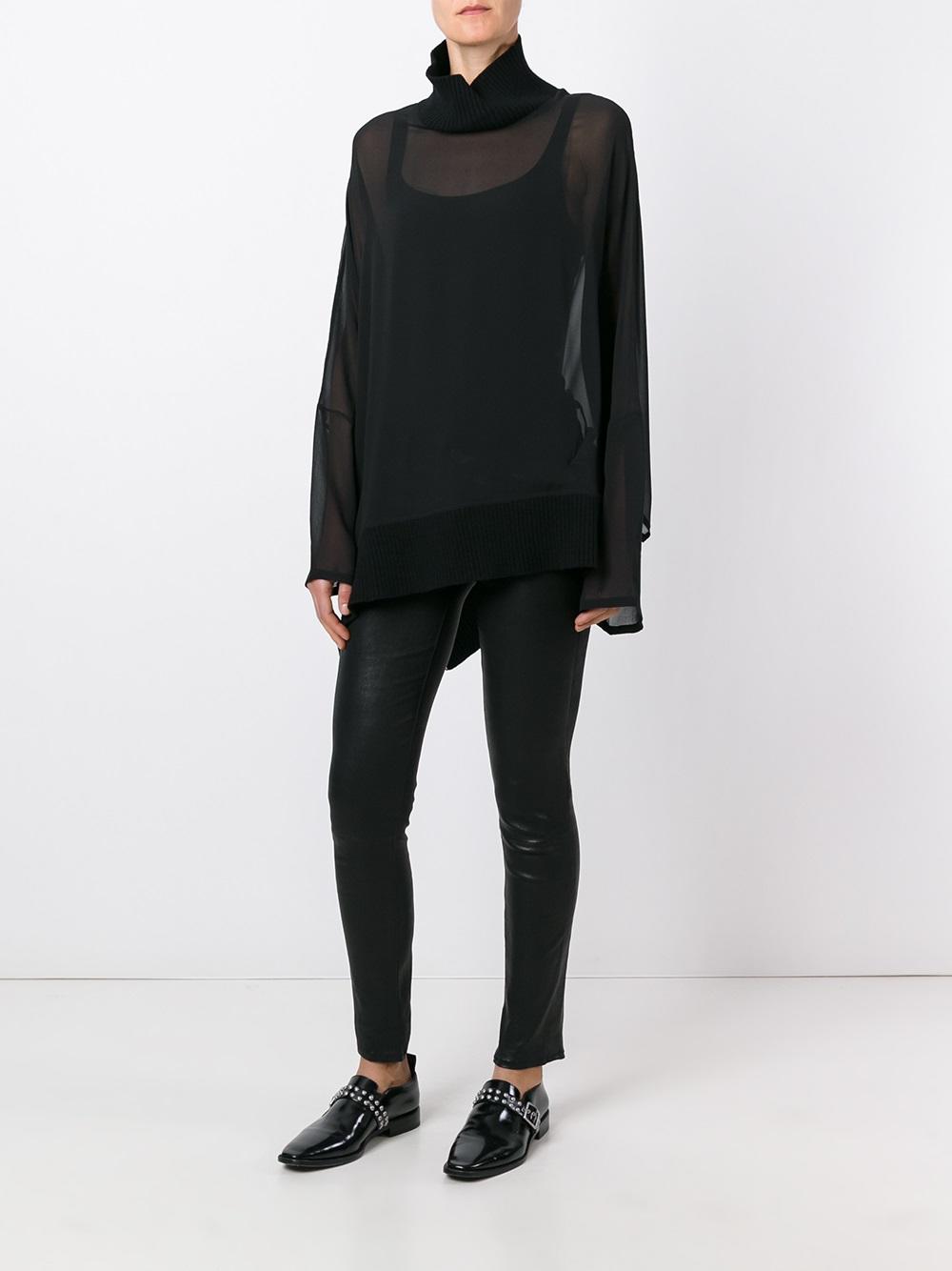 funnel neck blouse