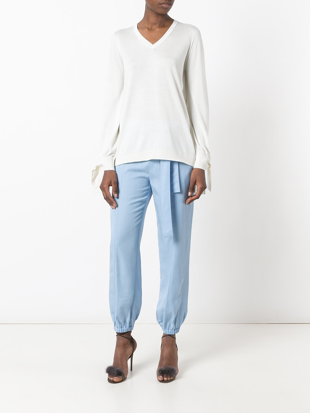 elasticated cuffs trousers 