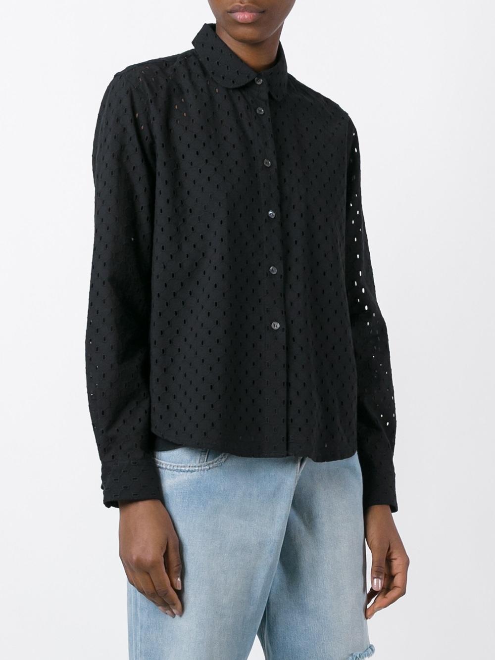 perforated detail shirt