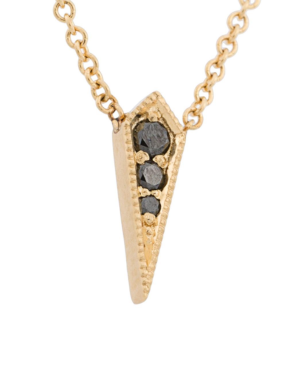 18kt gold and black diamond 'Single Kite' necklace