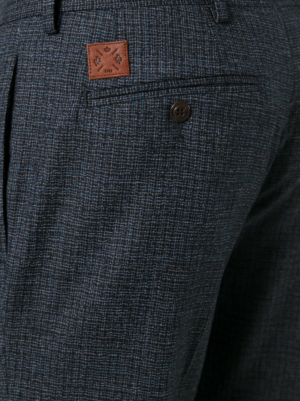 checked two piece suit