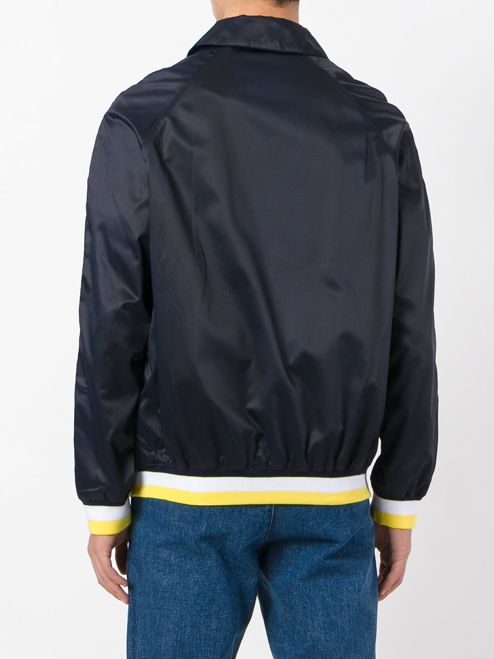 contrast bomber jacket 
