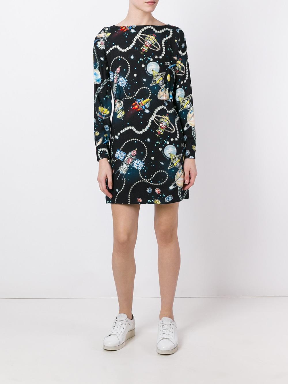 space print dress