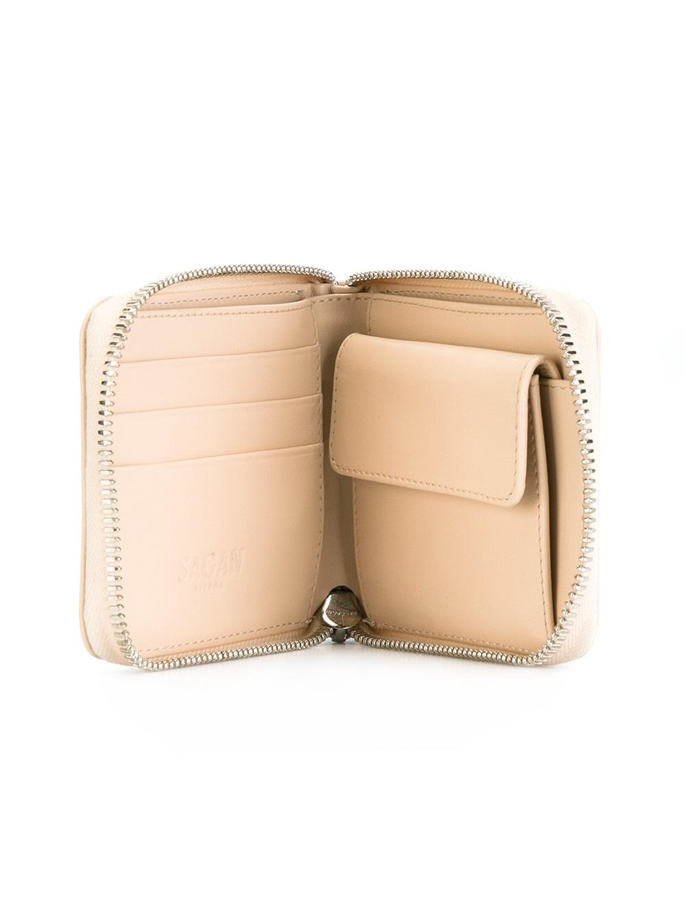 zipped square wallet