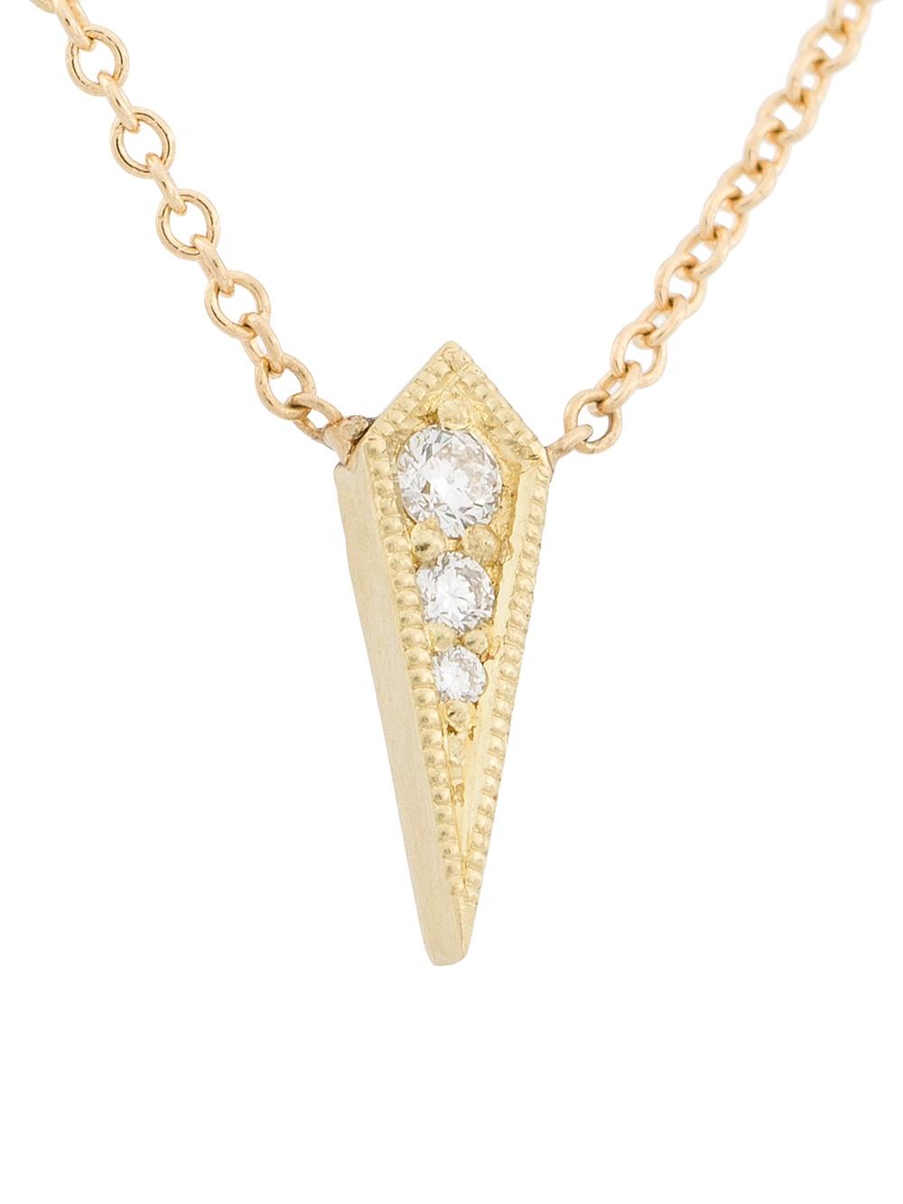 18kt gold and diamond single kite necklace