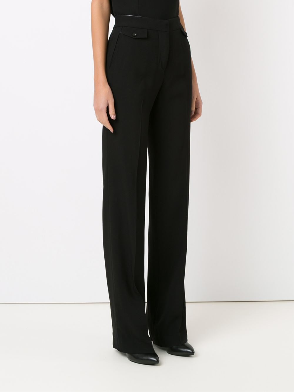 straight leg trousers