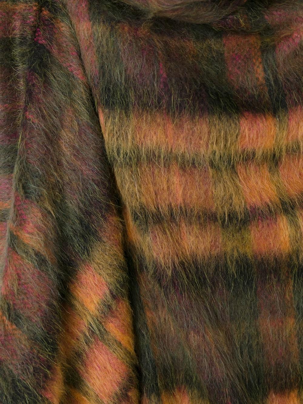 checked poncho