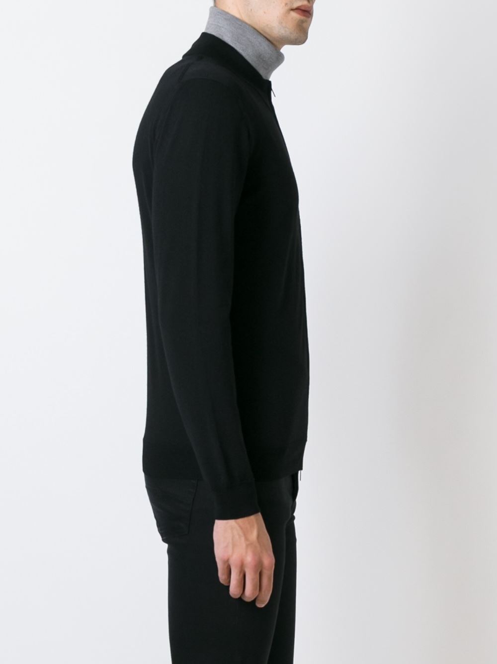 zipped cardigan
