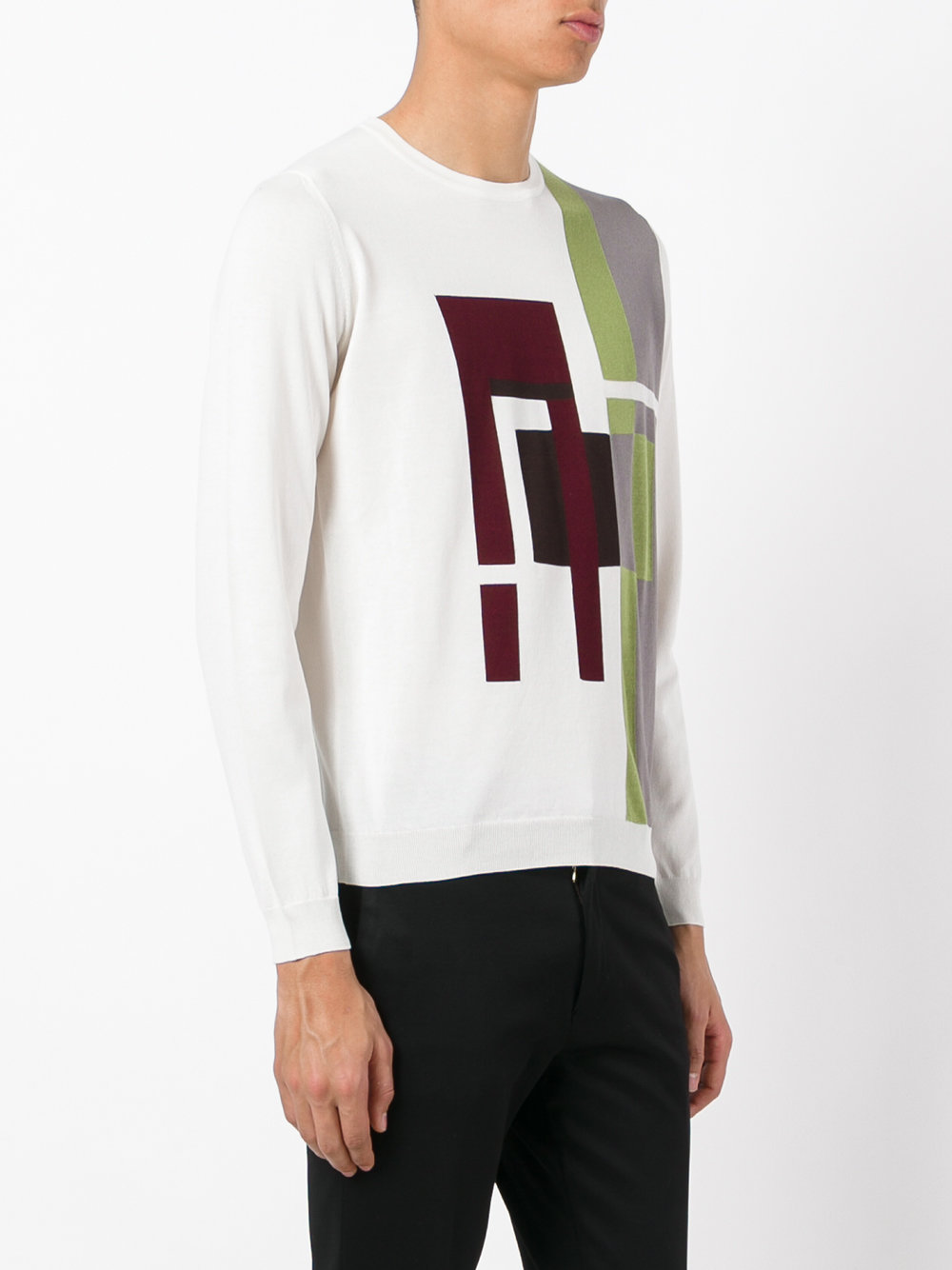 geometric pattern sweater
