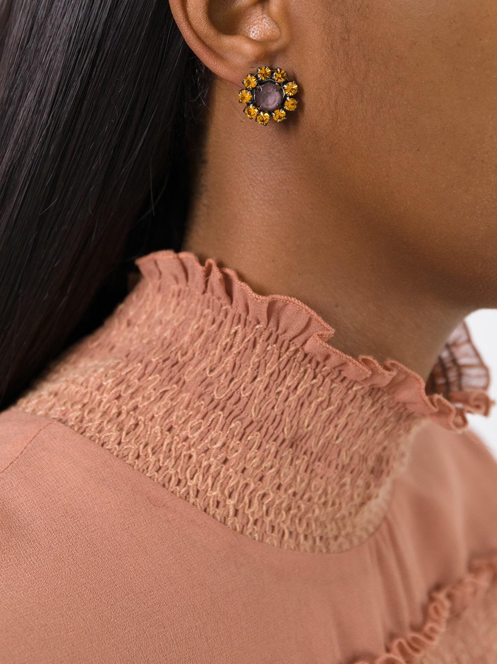 stone embellished earrings