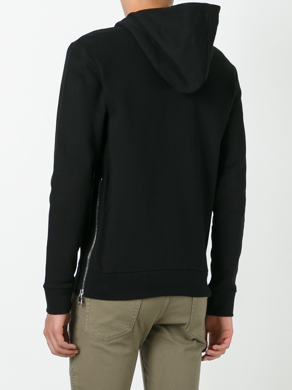 side zip fastened hoodie