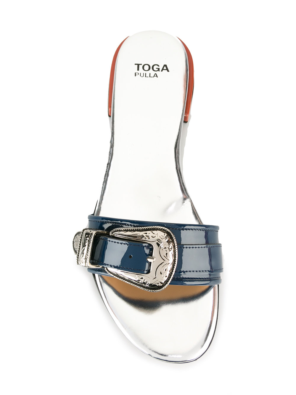 buckle slip sandals