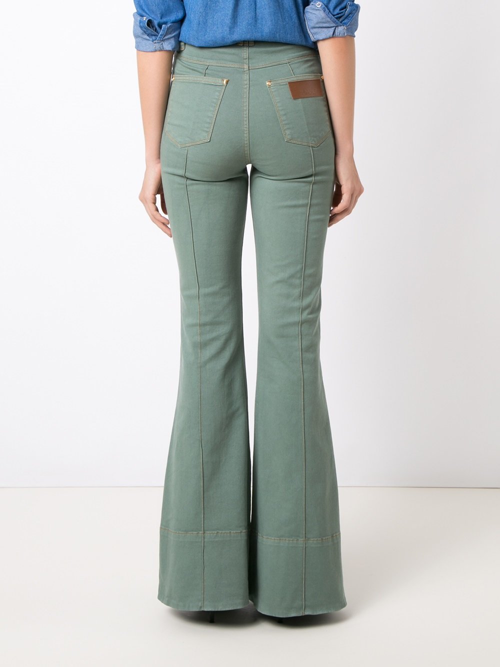 high waist flared jeans
