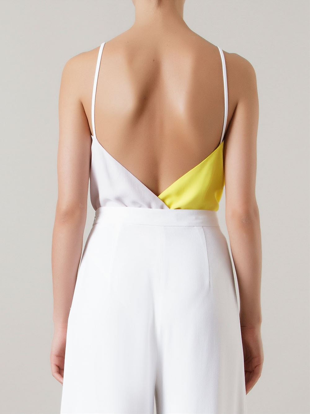 halterneck geometric printed body