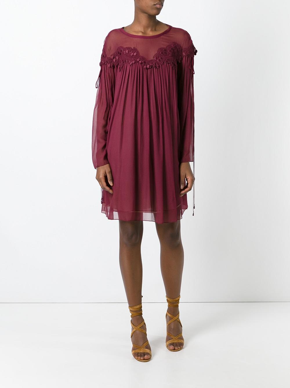 cherry guipure dress