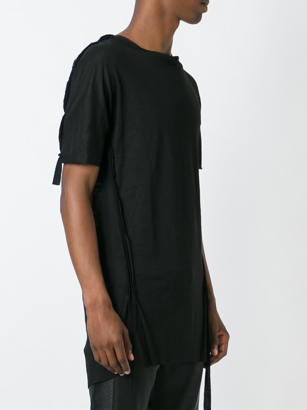 cutout hem T-shirt