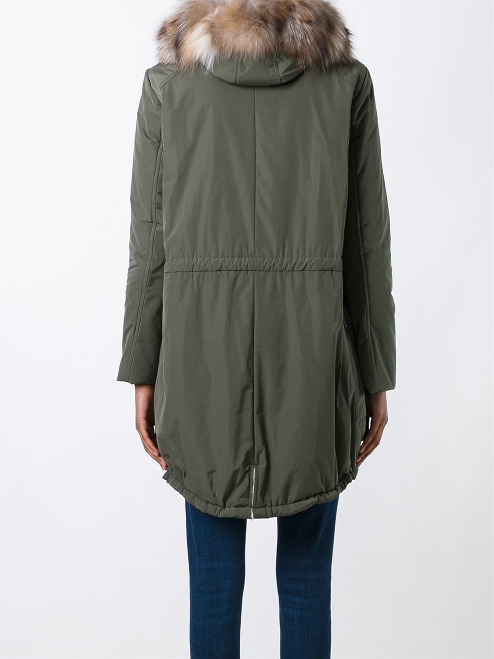 furred hoodie parka coat