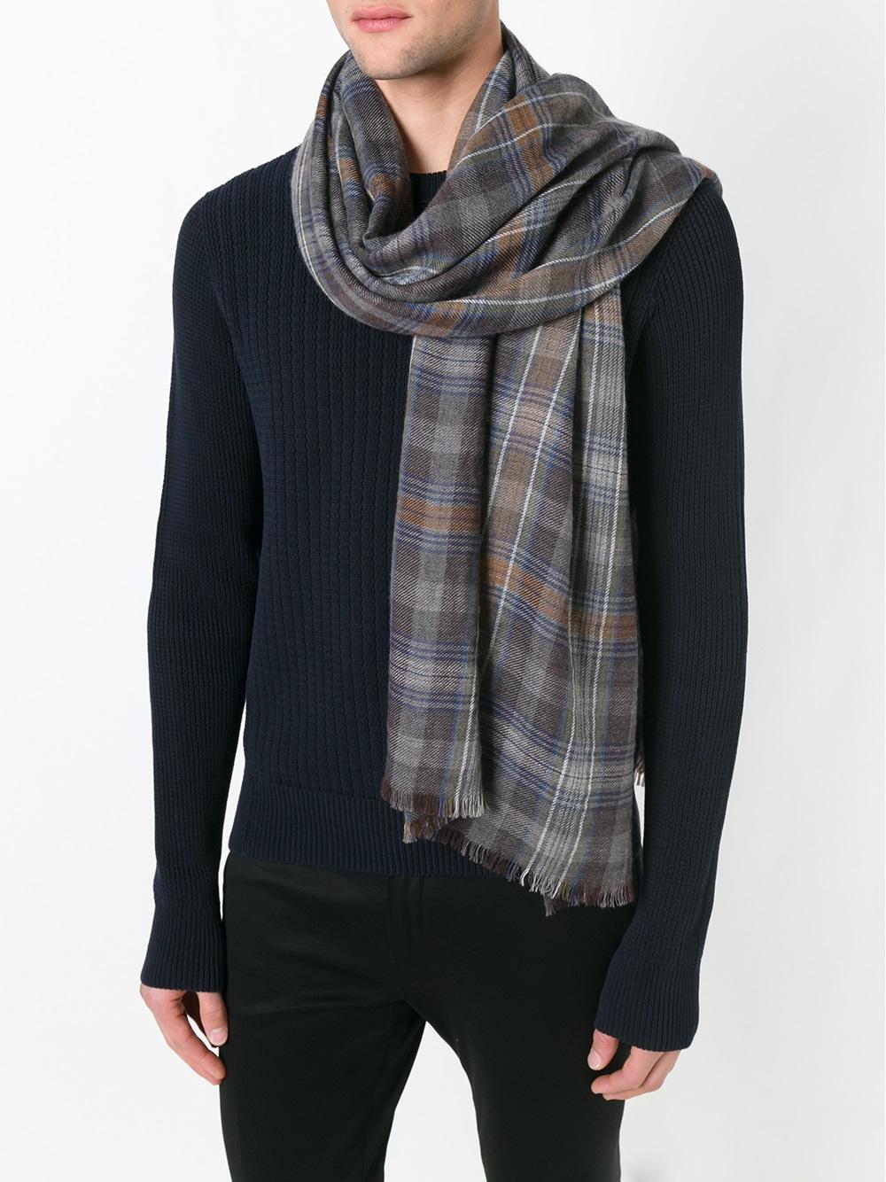 checked scarf