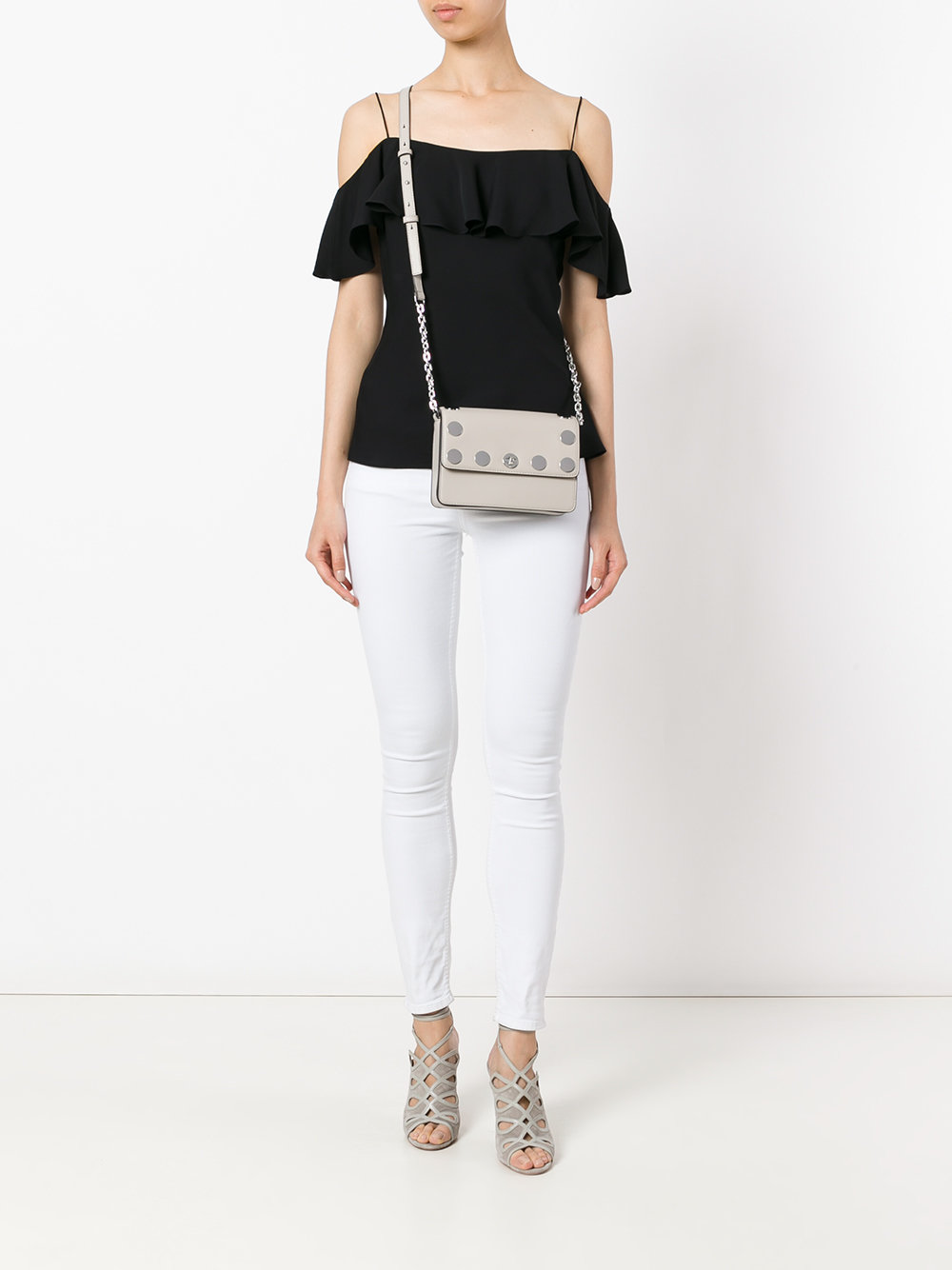 metallic cross-body bag