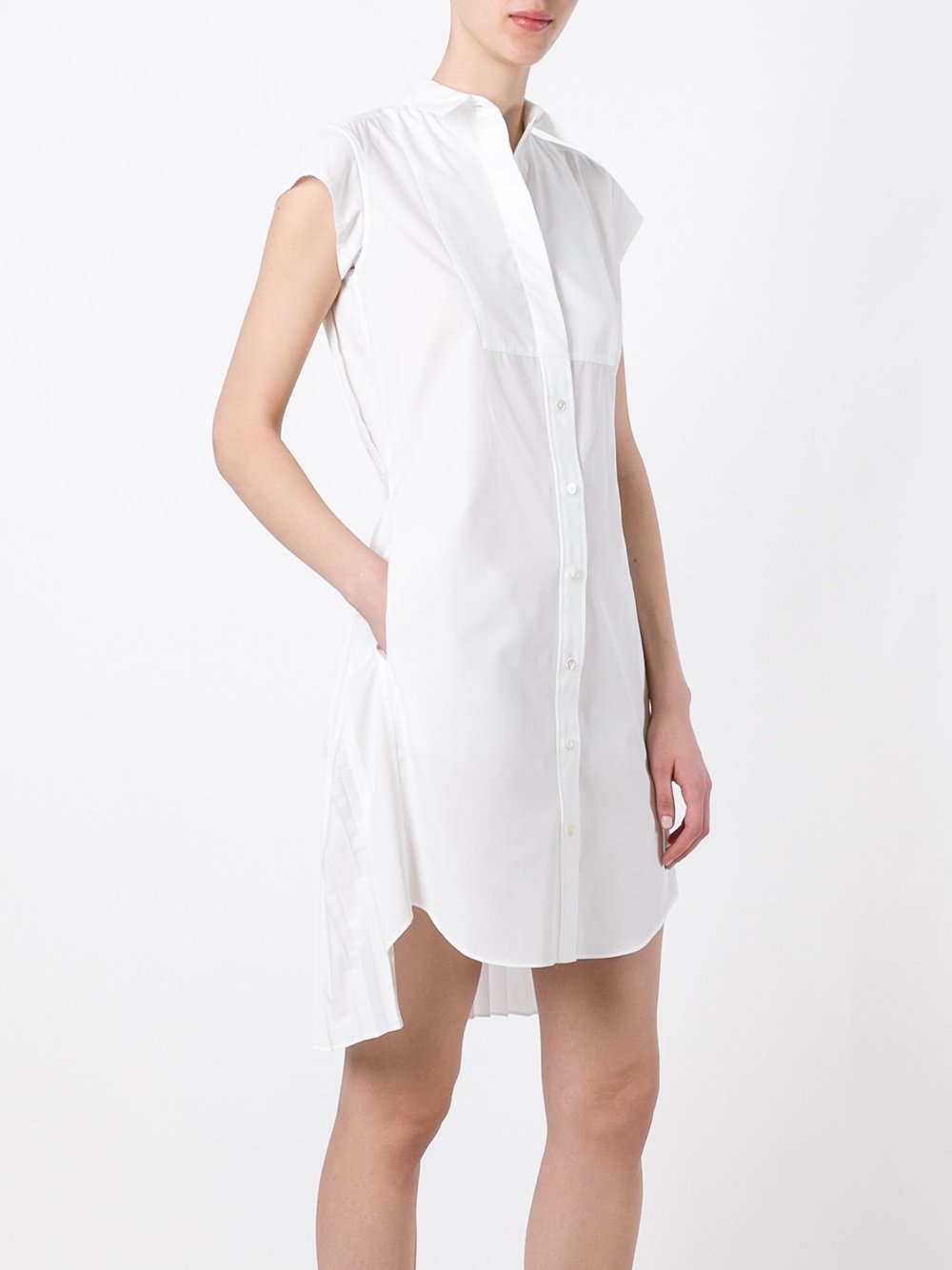 pleated shirt dress