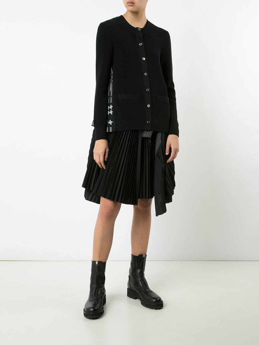 asymmetric pleated skirt 