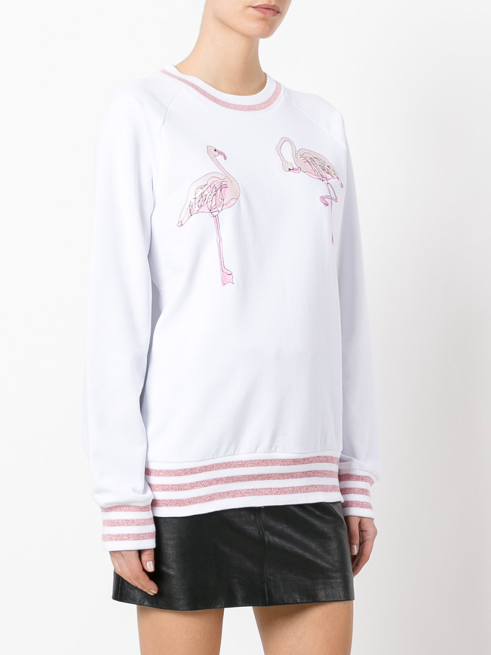 glittery stripes sweatshirt