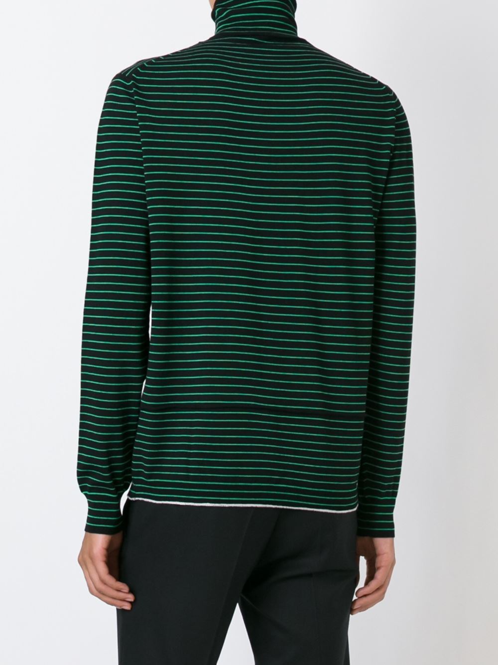 striped turtle neck sweater